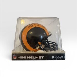 Eric Dickerson Signed HOF 99' Throwback Rams Mini Helmet JSA Certified